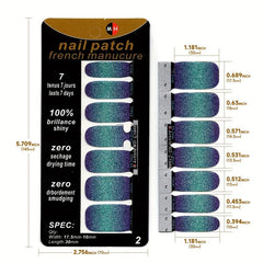 Shining Powder Gradient Nail Sticker Full Cover Nail Stickers Nail Polish