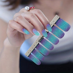 Shining Powder Gradient Nail Sticker Full Cover Nail Stickers Nail Polish