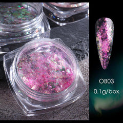 Glitter Powder Polarized Opal Iridescent Nail Decoration