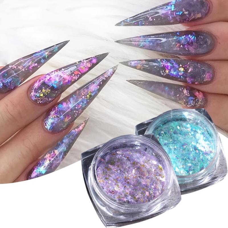Glitter Powder Polarized Opal Iridescent Nail Decoration