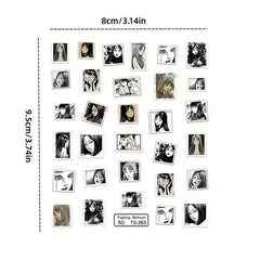 5D Embossed Dark Style Nail Stickers - Waterproof Nail Art Decals