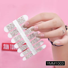 Shinny Nail Polish Stickers Self Adhesive Nail Art Decal Strips