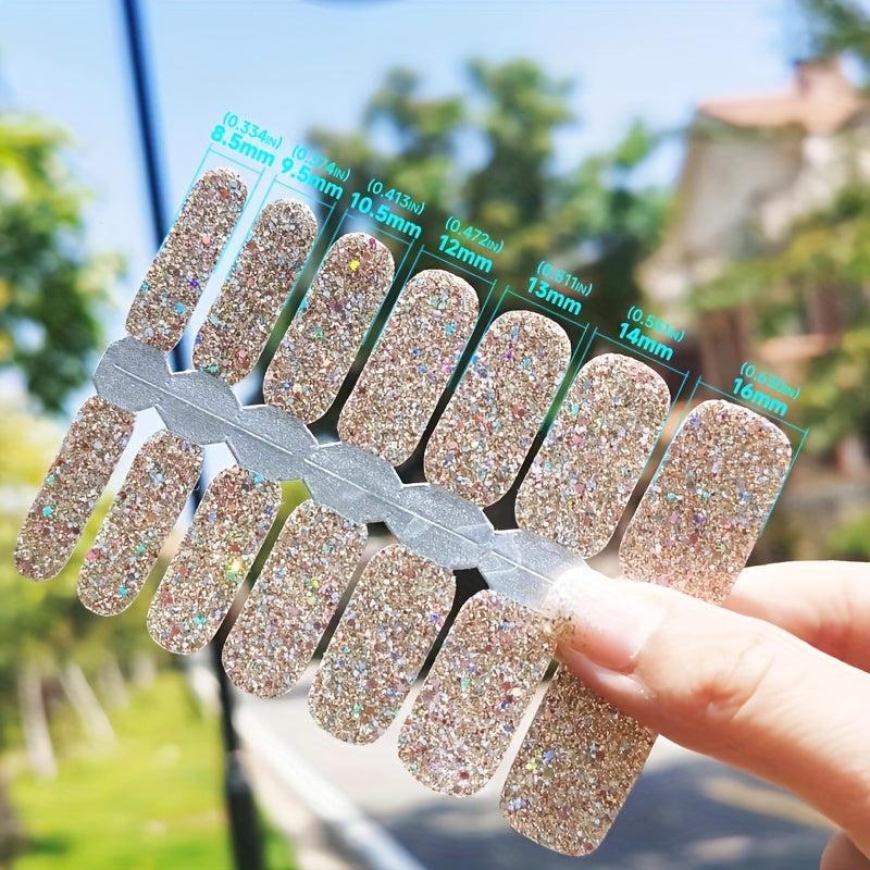 Shinny Nail Polish Stickers Self Adhesive Nail Art Decal Strips
