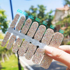 Shinny Nail Polish Stickers Self Adhesive Nail Art Decal Strips