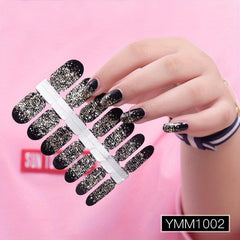 Shinny Nail Polish Stickers Self Adhesive Nail Art Decal Strips