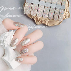 Shinny Nail Polish Stickers Self Adhesive Nail Art Decal Strips