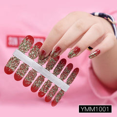 Shinny Nail Polish Stickers Self Adhesive Nail Art Decal Strips