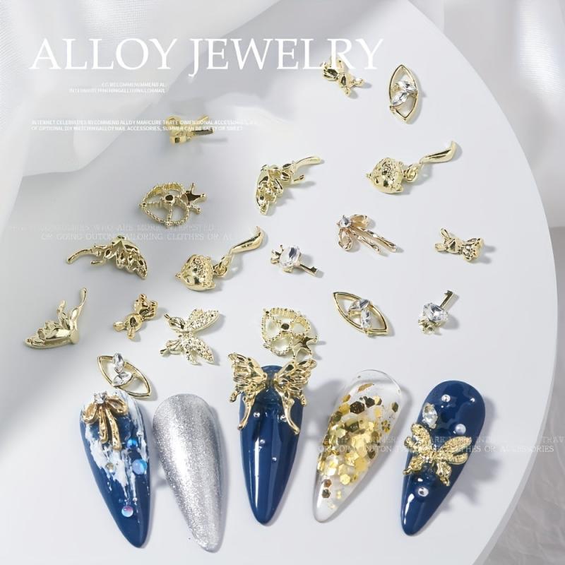 10pcs 3D Alloy Nail Art Charms for DIY or Salons