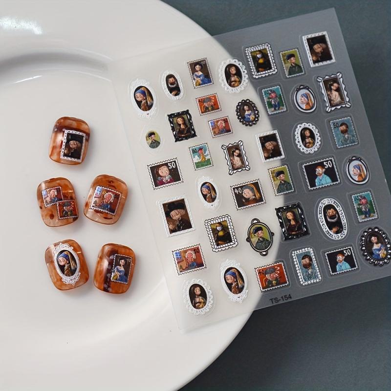 5D Embossed Cartoon Nail Art Stickers - Nail Decoration Accessories