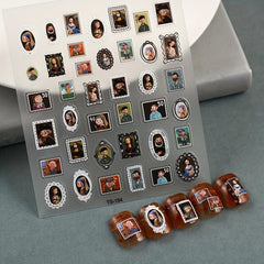 5D Embossed Cartoon Nail Art Stickers - Nail Decoration Accessories
