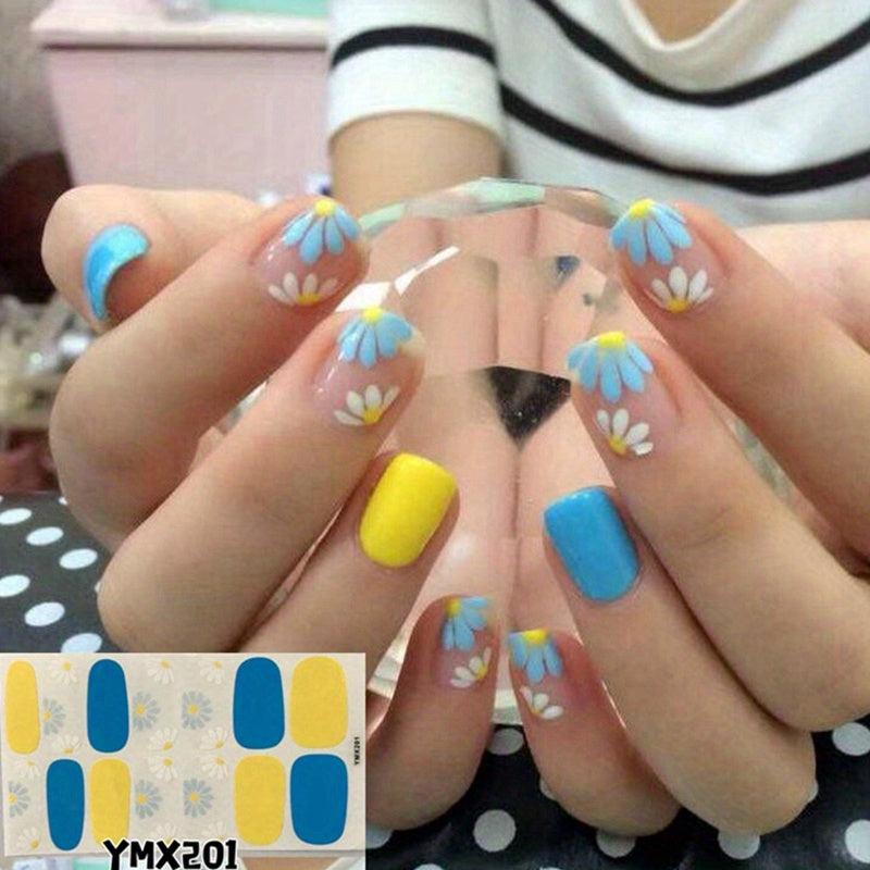 Full Cover Nail Wraps with Nail Rubbing Strips, DIY Nail Art for Women and Girls