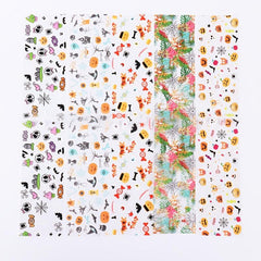 10pcs Halloween Nail Foil Transfer Stickers Ghost Pumpkin Spider Bat