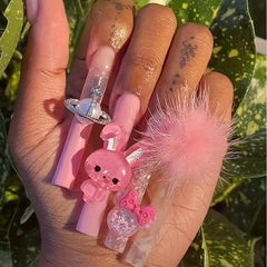 12PCS 3D Nail Charms Magnetic Fluffy Balls Nail Art Charms For Acrylic Nails
