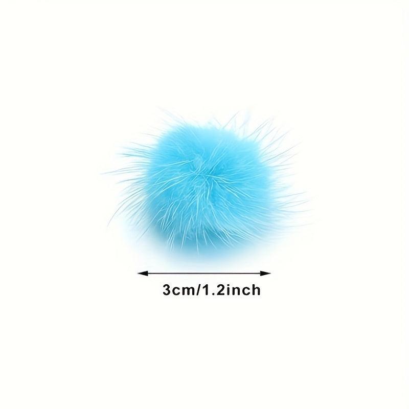 12PCS 3D Nail Charms Magnetic Fluffy Balls Nail Art Charms For Acrylic Nails
