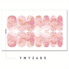 Gradient Marble Nail Polish Stickers for DIY Nail Art
