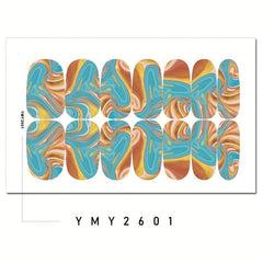 Gradient Marble Nail Polish Stickers for DIY Nail Art