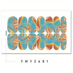 Gradient Marble Nail Polish Stickers for DIY Nail Art