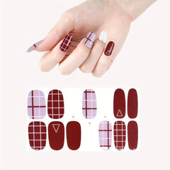 Waterproof Nail Polish Stickers Full Cover Adhesive Decal Strips