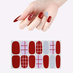 Waterproof Nail Polish Stickers Full Cover Adhesive Decal Strips