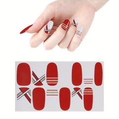 Waterproof Nail Polish Stickers Full Cover Adhesive Decal Strips