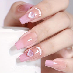 24pcs Jelly Glue Plus Size Nail Stickers