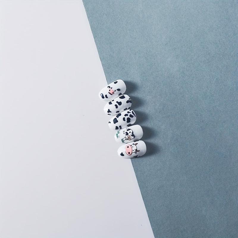 Cow Nail Art Sticker Decals 5D Embossed Cow Print Nail Art Supplies