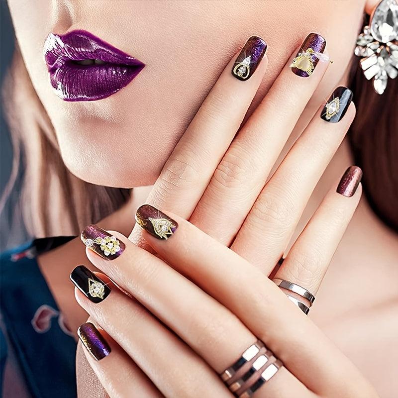 36 Pcs Nail Art Rhinestone Charms 3D Dangle Nail Charms For Acrylic Nails