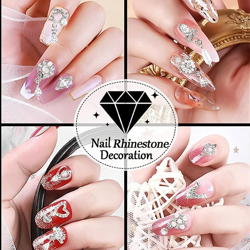 36 Pcs Nail Art Rhinestone Charms 3D Dangle Nail Charms For Acrylic Nails