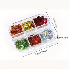 Fall Leaf Glitter Nail Sequins Maple Leaf Holographic Nail Art Flakes