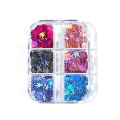 Fall Leaf Glitter Nail Sequins Maple Leaf Holographic Nail Art Flakes