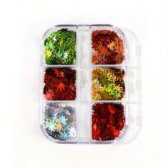 Fall Leaf Glitter Nail Sequins Maple Leaf Holographic Nail Art Flakes