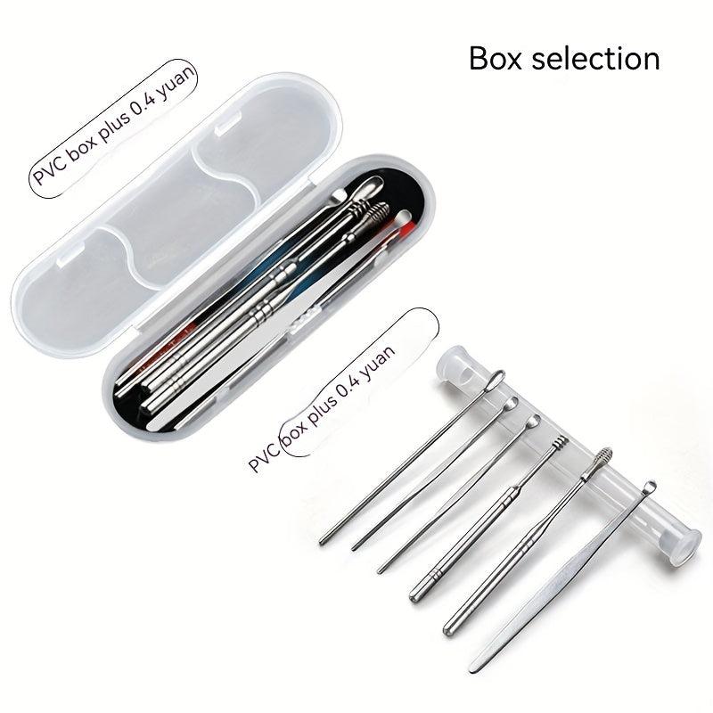 Ear Wax Removal Tool Set 7 In 1 Stainless Steel with Storage Box
