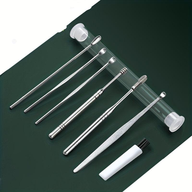Ear Wax Removal Tool Set 7 In 1 Stainless Steel with Storage Box