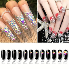 Colorful Flatback Crystal Glass Nail Art Rhinestones for DIY Making