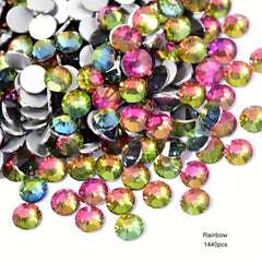 Colorful Flatback Crystal Glass Nail Art Rhinestones for DIY Making