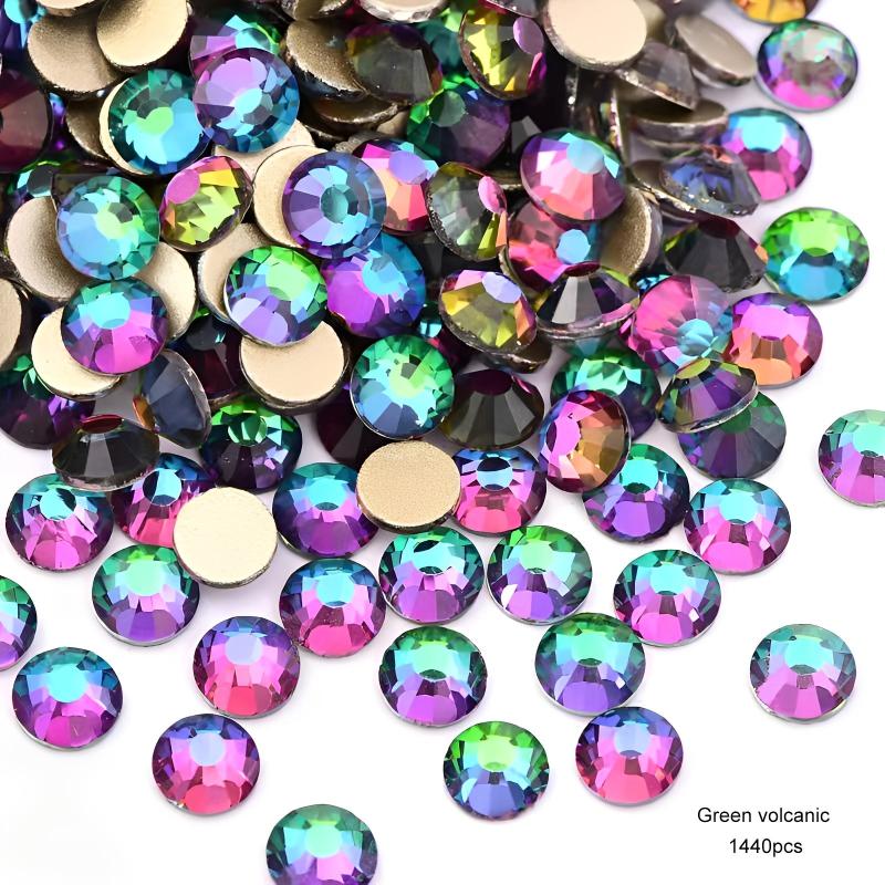 Colorful Flatback Crystal Glass Nail Art Rhinestones for DIY Making
