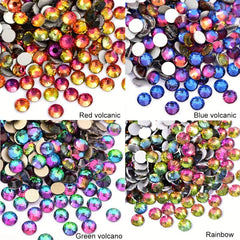 Colorful Flatback Crystal Glass Nail Art Rhinestones for DIY Making