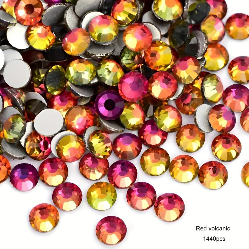 Colorful Flatback Crystal Glass Nail Art Rhinestones for DIY Making