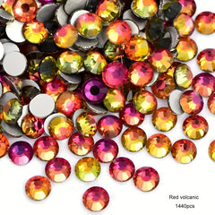 Colorful Flatback Crystal Glass Nail Art Rhinestones for DIY Making