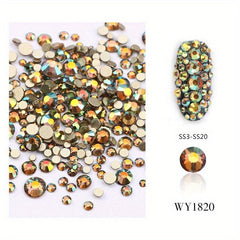 1440pcs Iridescent Rhinestones Crafts Nails Jewelry DIY Projects