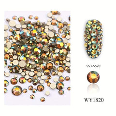 1440pcs Iridescent Rhinestones Crafts Nails Jewelry DIY Projects
