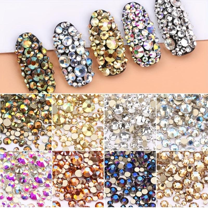 1440pcs Iridescent Rhinestones Crafts Nails Jewelry DIY Projects