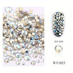 1440pcs Iridescent Rhinestones Crafts Nails Jewelry DIY Projects