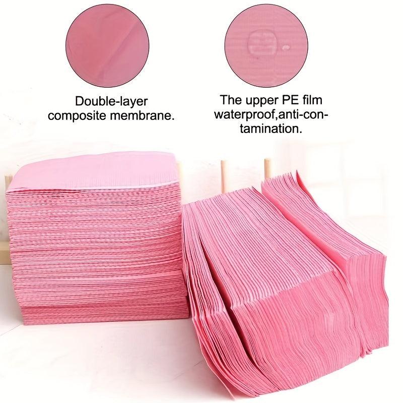 5 pcs Waterproof Disposable Nail Art Table Towels Pink