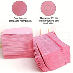 5 pcs Waterproof Disposable Nail Art Table Towels Pink