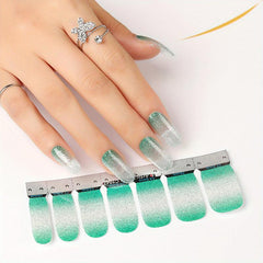 Y2K Glitter Gradient Nail Polish Stickers Set