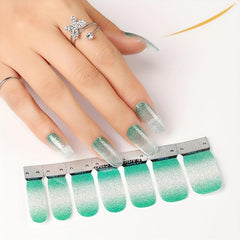 Y2K Glitter Gradient Nail Polish Stickers Set