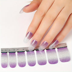 Y2K Glitter Gradient Nail Polish Stickers Set