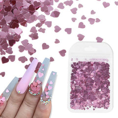 Colorful Heart Nail Sequins DIY Manicure Decorations