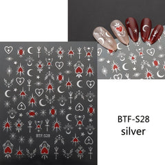 3pcs 3D Nail Art Stickers Star Moon Sun Nail Decals DIY Nail Salons